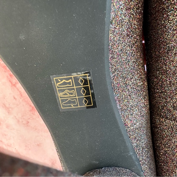 NEW Call It Spring Gold Silver Multicoloured Glitter Heels Pumps Sz 8 with Box - Picture 9 of 9